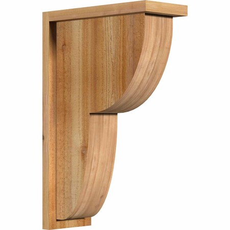 Ekena Millwork Crestline Rough Sawn Corbel w/Backplate, Western Red Cedar, 6"W x 14"D x 22"H COR06X14X22CRE01RWR